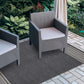 dark grey outdoor patio rug